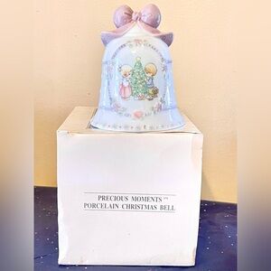 1997 Avon Precious Moments by Enesco Porcelain Christmas Bell in box